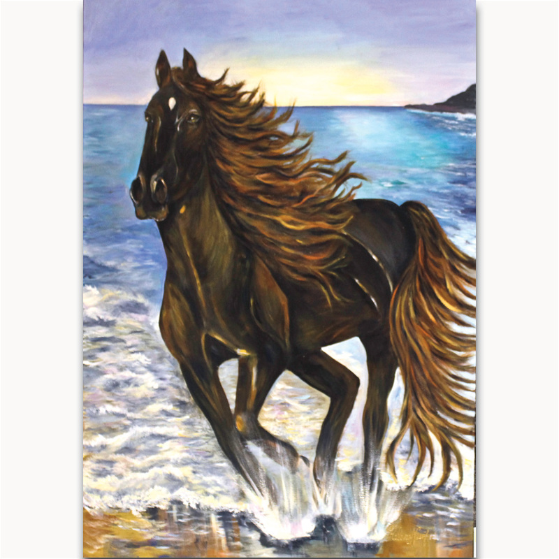 Running HorseSize: 40 x 30 x 0.5 in.Medium used: Acrylic 