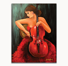 The Rhythm of the Cello Size: 18 x 24 x 1.75 in Medium used: Acrylic​